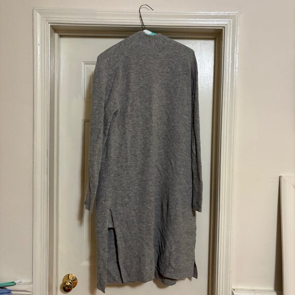 Polo Ralph Lauren Gray Wool Cashmere Open Front Women's Long Cardigan - Picture 2 of 5